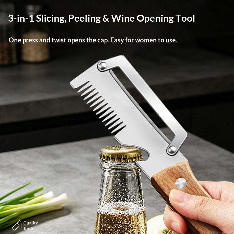 Manual Stainless Steel Multi-Function Kitchen Peeler Julienne Cutter Grater-All-in-One Easy Clean Tool Fruits Vegetables image 3
