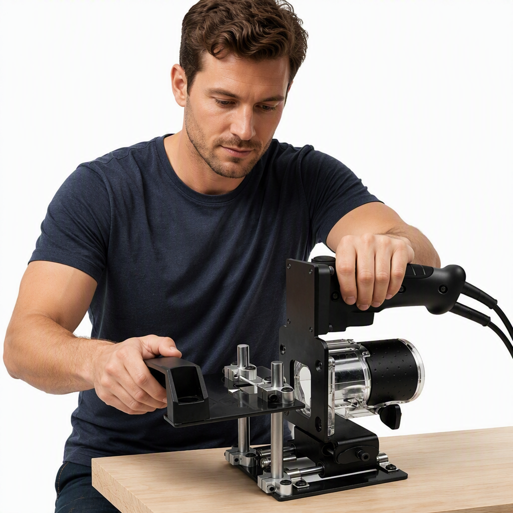 MaxTool 2 1 Side Hole Trimmer Holder Locator Punching Guide Invisible Parts Pipe Cutter Steel Woodworking DIY Industrial OEM ODM image 4