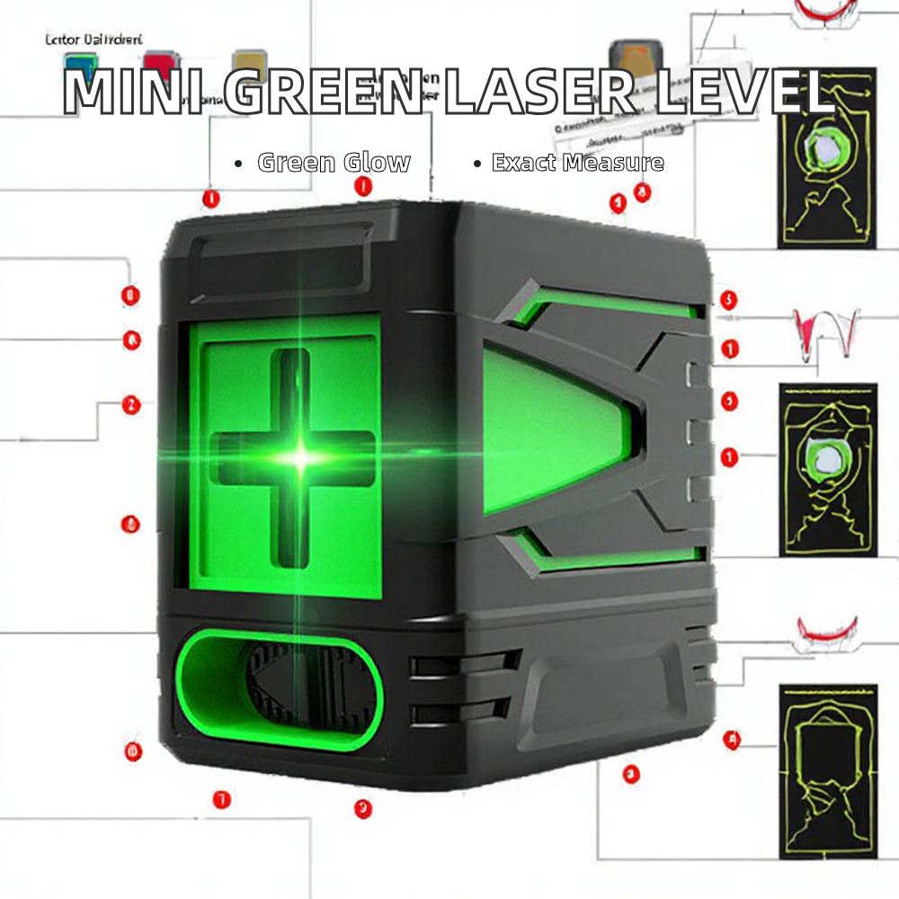 Mini Industrial & DIY 2-wire and 5-wire Green Laser Level with 1.5mm/7m Precision image 2