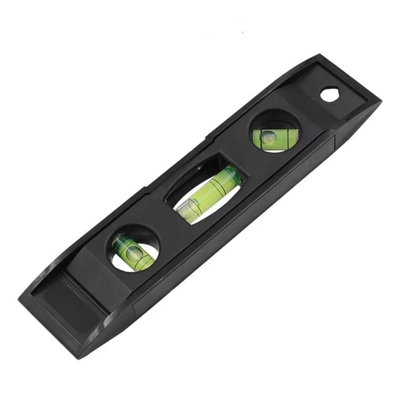 Mini Portable Horizontal Ruler 3 Bubble Spirit Level Magnetic ABS Shell +/-10mm Accuracy DIY Grade Pocket Tool Leveller image 2