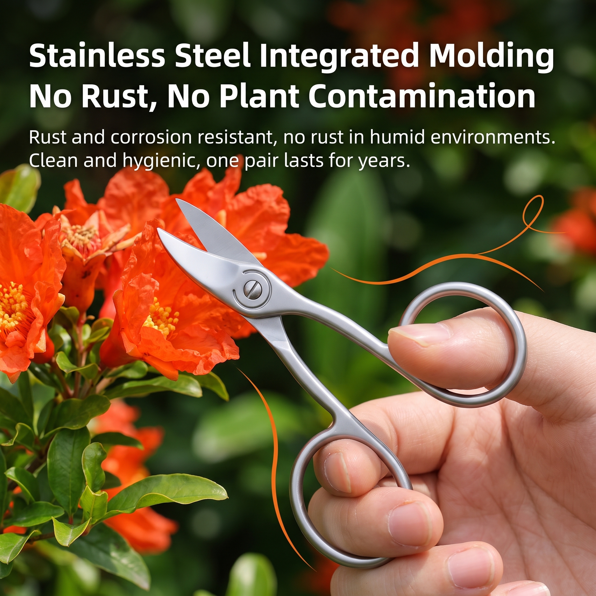 Miniature Bonsai Pruning Gardening Scissors, Multifunctional Stainless Steel Compact Portable Gardening Shears image 5