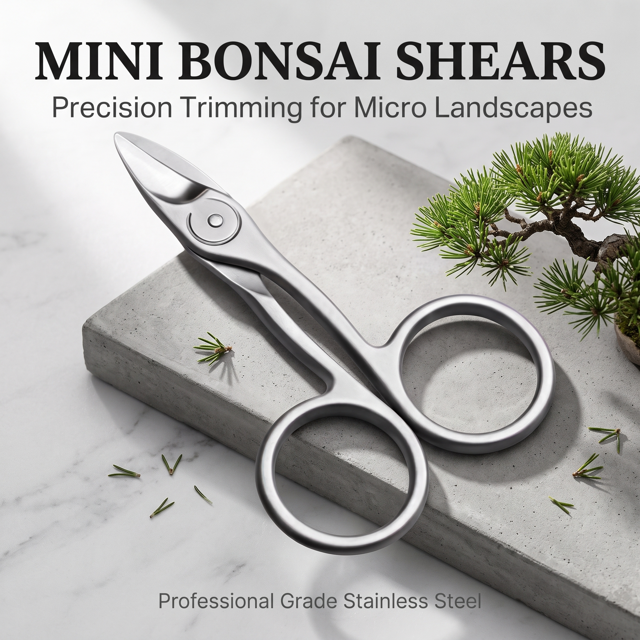 Miniature Bonsai Pruning Gardening Scissors, Multifunctional Stainless Steel Compact Portable Gardening Shears image 6
