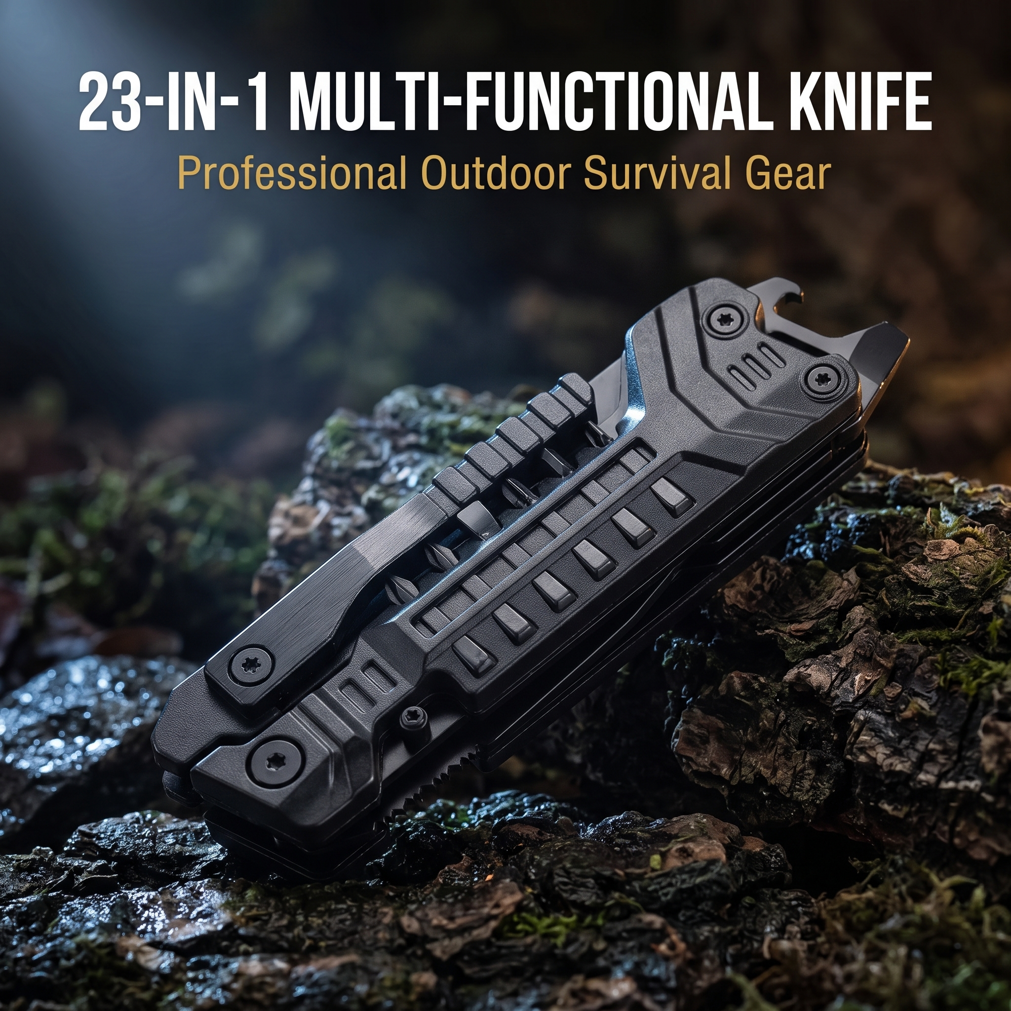 Multifunctional DK15 23-in-1 High-Carbon Steel Pocket Knife Pliers Outdoor Camping Self-Defense Portable Folding Tool Home image 2