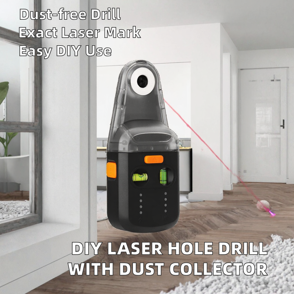 Multipurpose DIY Automatic Hole Drill L Bracket New Laser Level Marking Wall Drilling Tool Lithium Battery Dust Collector image 2