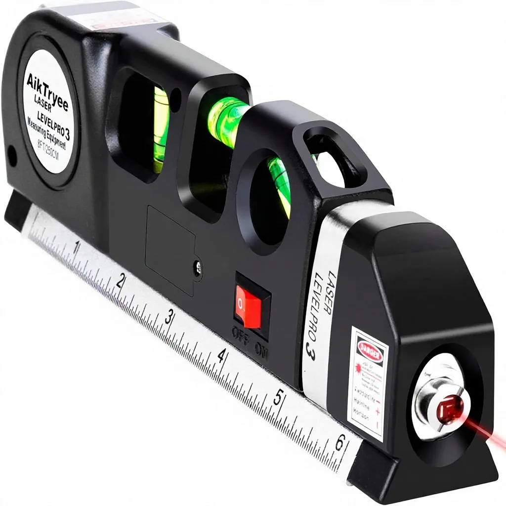 Laser Level Kit Tools 8ft/2.5M Metric Line image 2
