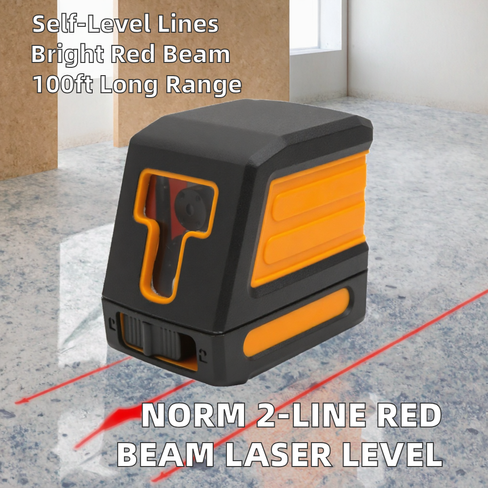Norm High Quality 2-Line Cross Red Beam Laser Level Model T01 100ft Range 3-Dot Indoor Self-Leveling Professional DIY Tool for image 2