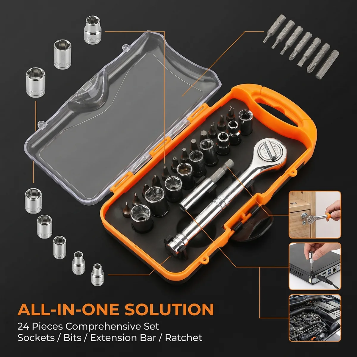 OEM 23-Piece Chrome Plastic DIY Magnetic Professional Computer Watch Cell Phone Repair Multi-Function Precision Screwdriver image 7