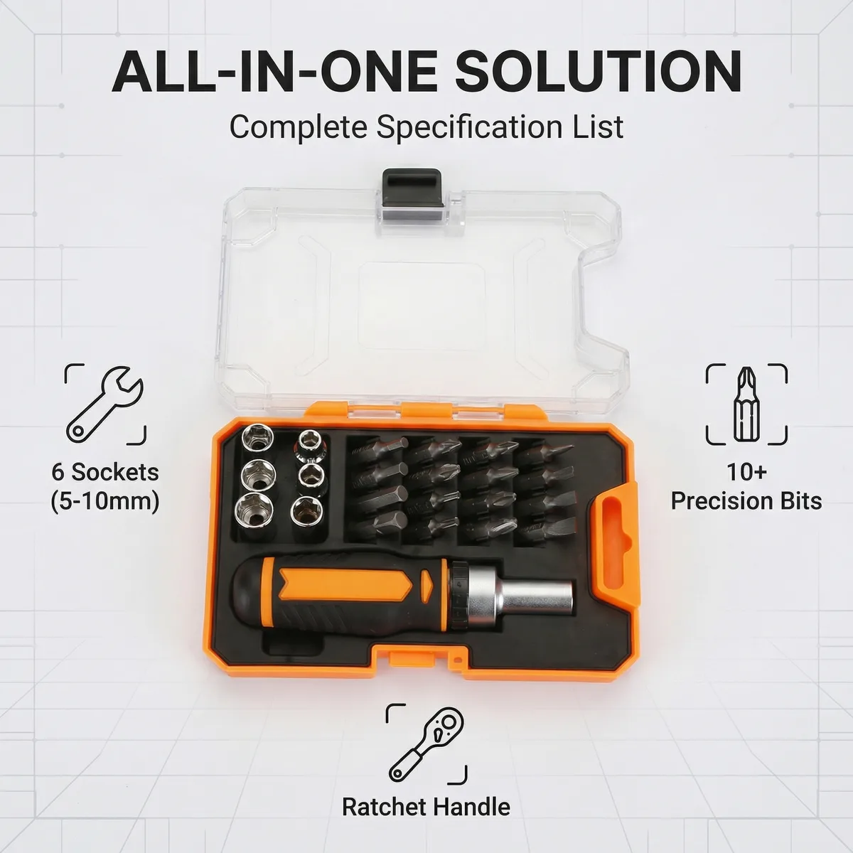 Screwdriver Phone Repair Holder 24-Piece Plastic Chrome image 7