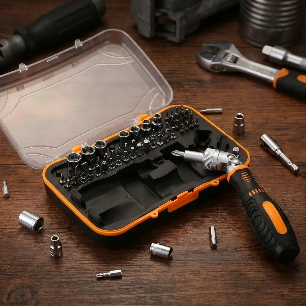 OEM 61pcs Plastic DIY Magnetic Computer Watch Cell Phone Repair Multi-Function Precision Screwdriver Holder Bit Kit image 6