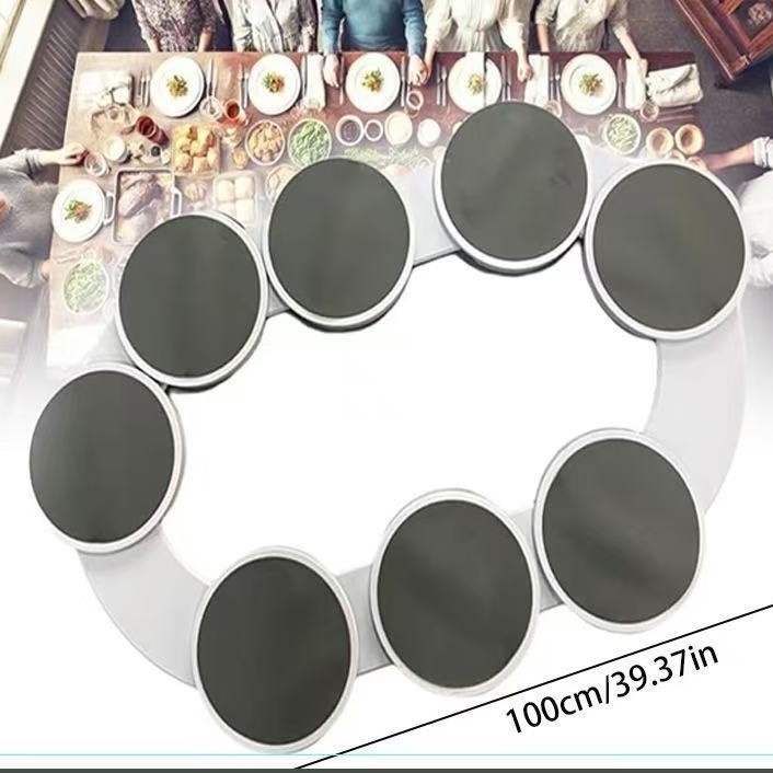 Plastic Round Rotating Lazy Susan Dinner Plate Tray Portable Movable Modern Design for Dining Table image 5