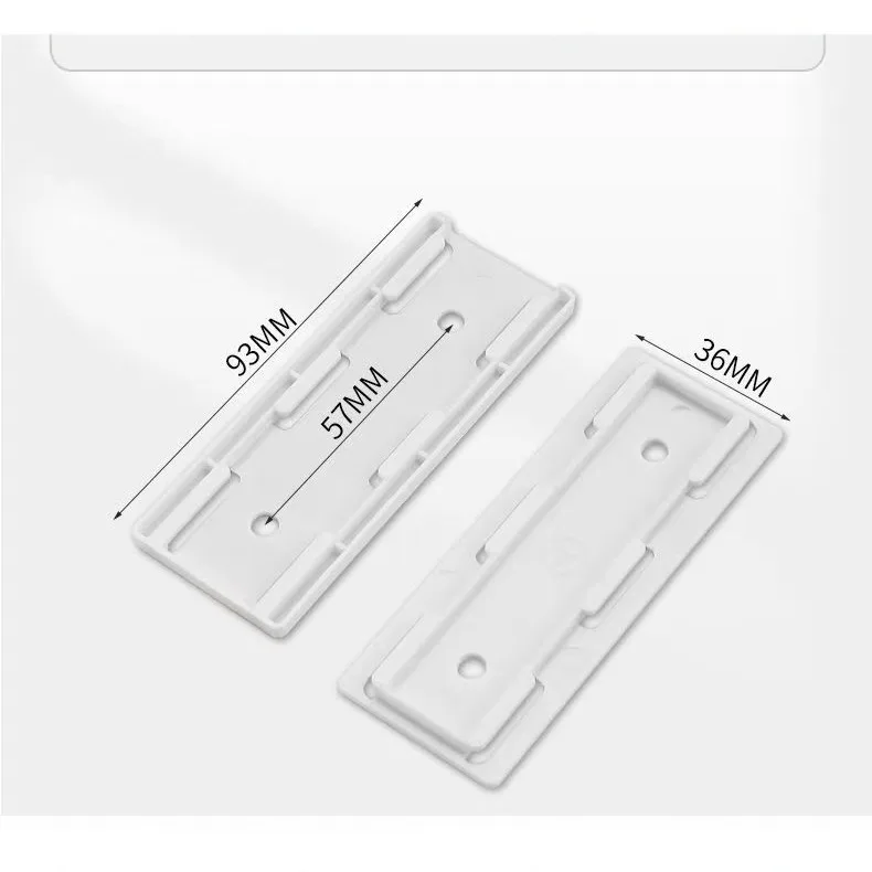 Plastic Wall-Mounted Power Strip Holder Storage Rack Non-Perforated Double Sided Adhesive Wall Sticker image 2