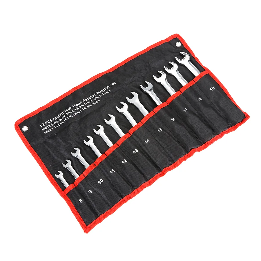 Portable Industrial Grade Dual-Use Double-Headed Manual Wrench Tool Set Chrome Vanadium Steel Metric Measurement System OEM image 2