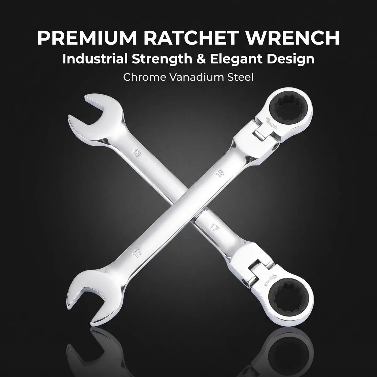 Portable Industrial Grade Dual-Use Double-Headed Manual Wrench Tool Set Chrome Vanadium Steel Metric Measurement System OEM image 6