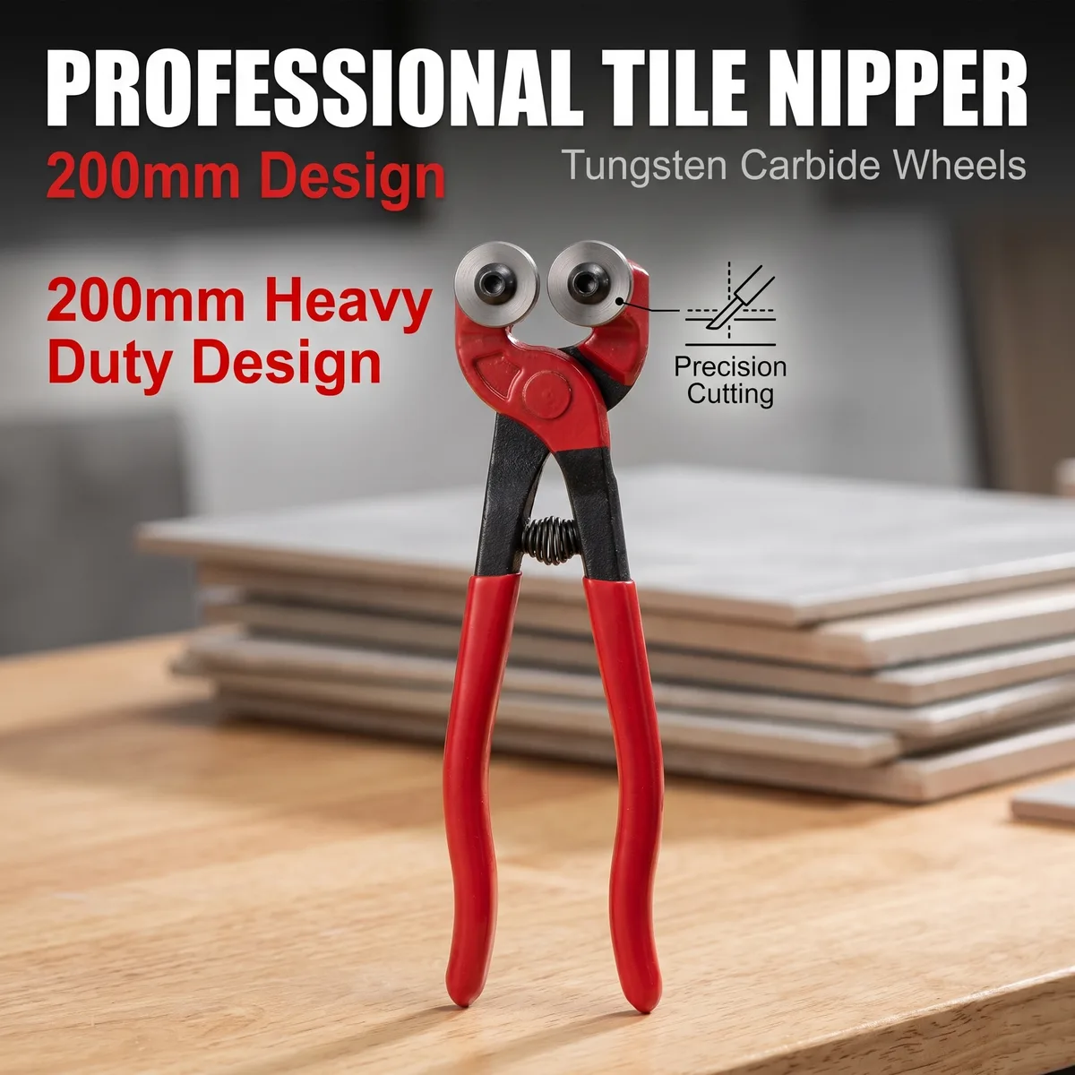 Professional 8 Inch Heavy Duty Glass Mosaic Cutter Wheeled Nipper Cutting Pliers for Ceramic Tile DIY Tools image 3