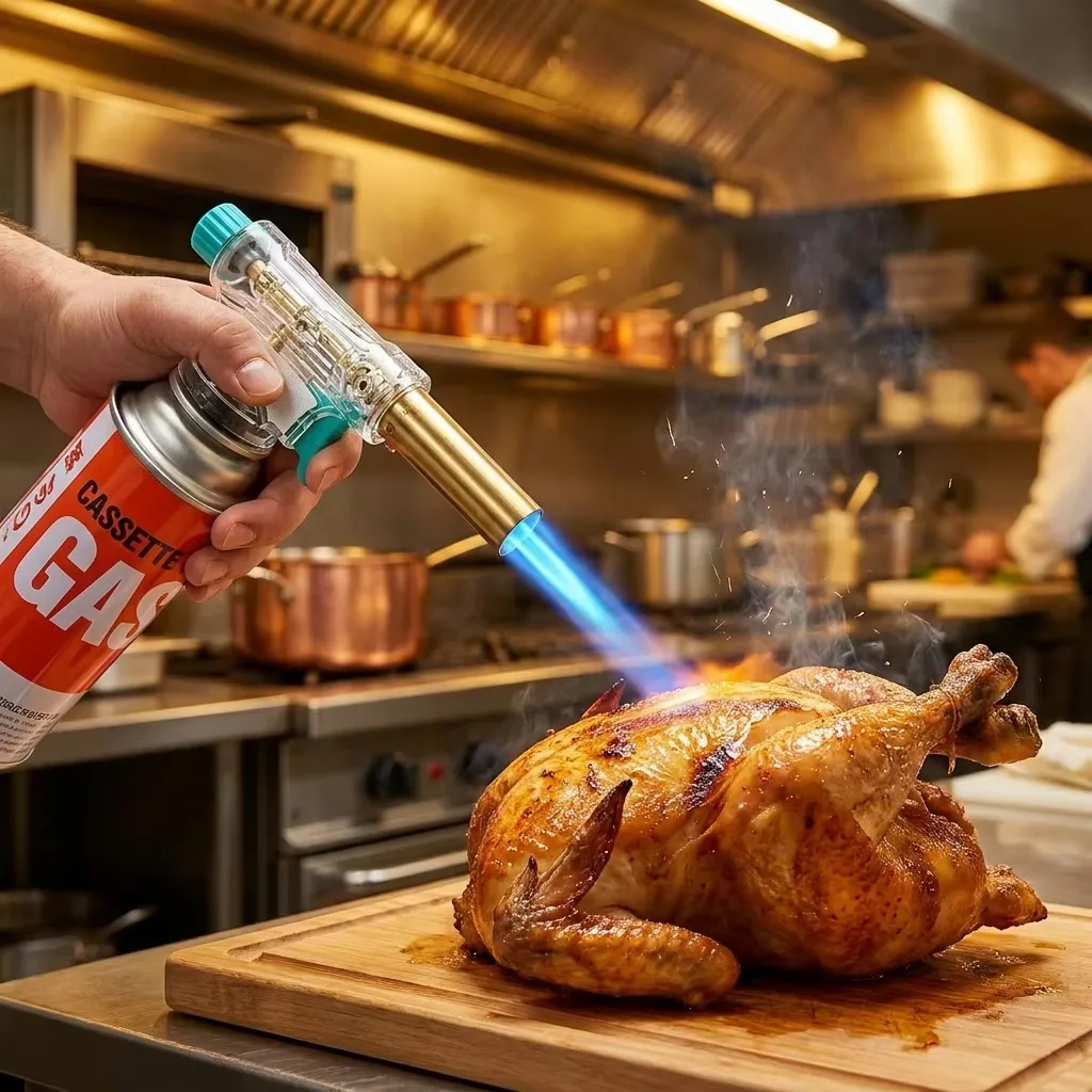 Professional-grade Copper Butane-Powered Blow Torch Hair Removal & Roasting Flame Gun with Cartridge-Type Handheld Design image 3