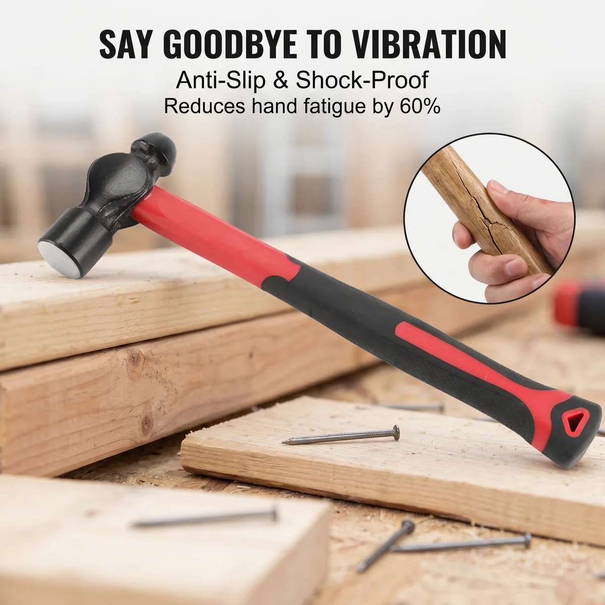 Professional Quality 45 Steel Forged American Type Nail Hammer Multi-Functional Contoured Grip Plastic Handle DIY OEM image 4