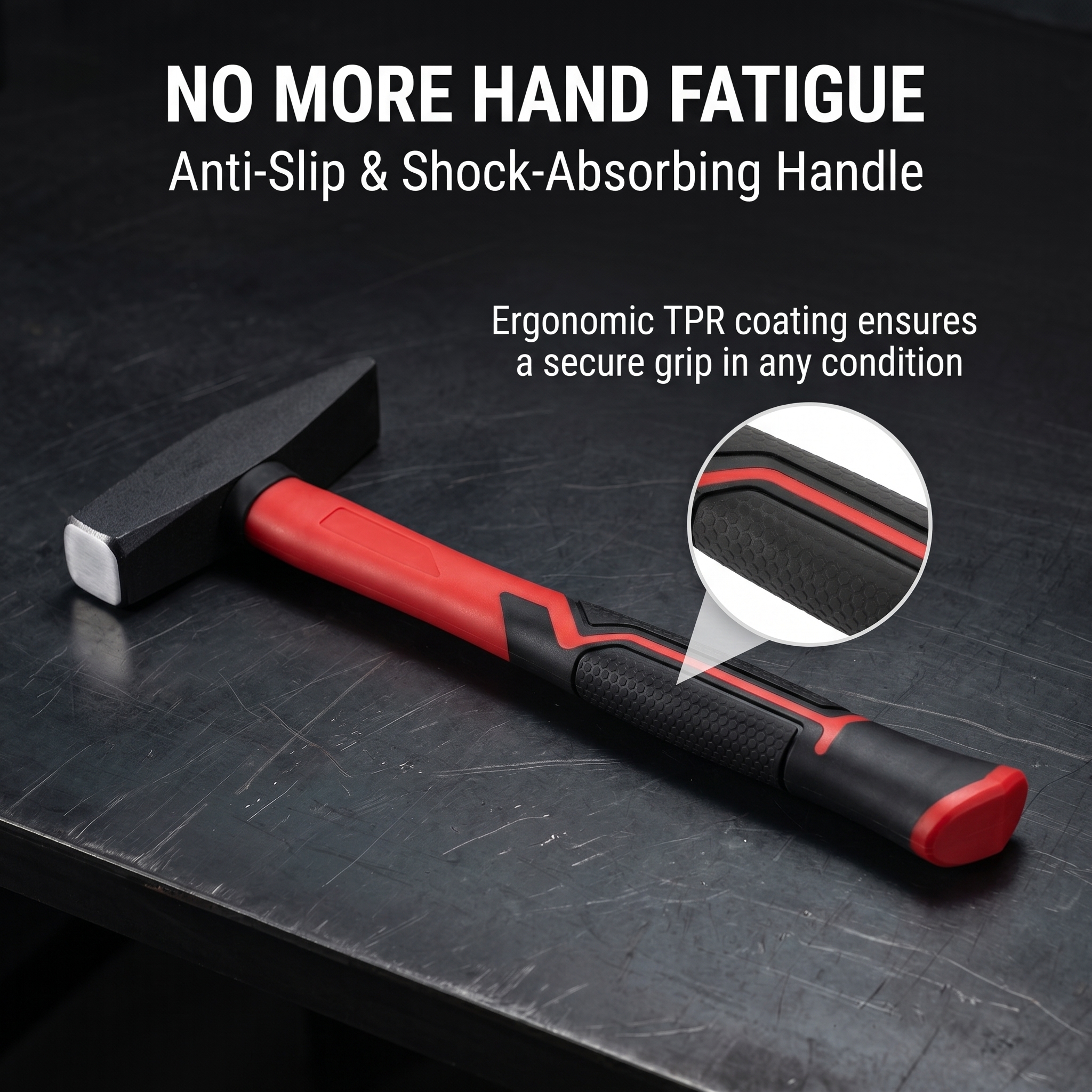 Professional Quality 45 Steel Forged American Type Nail Hammer Square Face Contoured Grip 320mm Plastic Handle Multi-Functional image 4