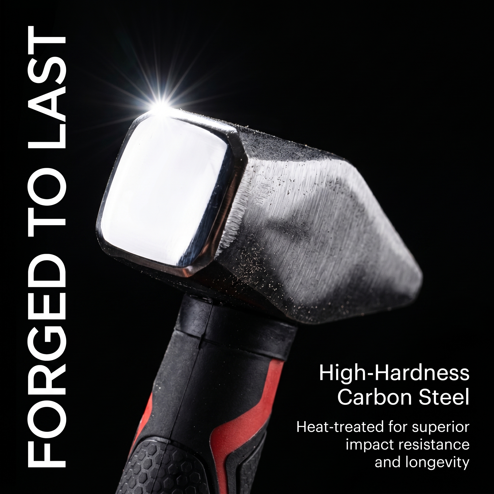 Professional Quality 45 Steel Forged American Type Nail Hammer Square Face Contoured Grip 320mm Plastic Handle Multi-Functional image 5