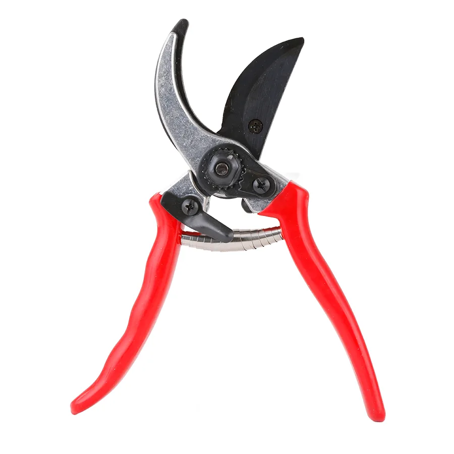 Red Soft Grip Plastic Handle Aluminum Bronze Bypass Pruning Shears Industrial DIY Tree Flower Plant Scissors Pruner image 6