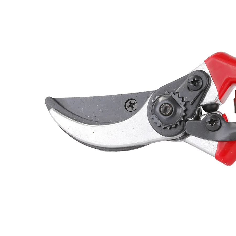 Red Soft Grip Plastic Handle Aluminum Bronze Bypass Pruning Shears Industrial DIY Tree Flower Plant Scissors Pruner image 7