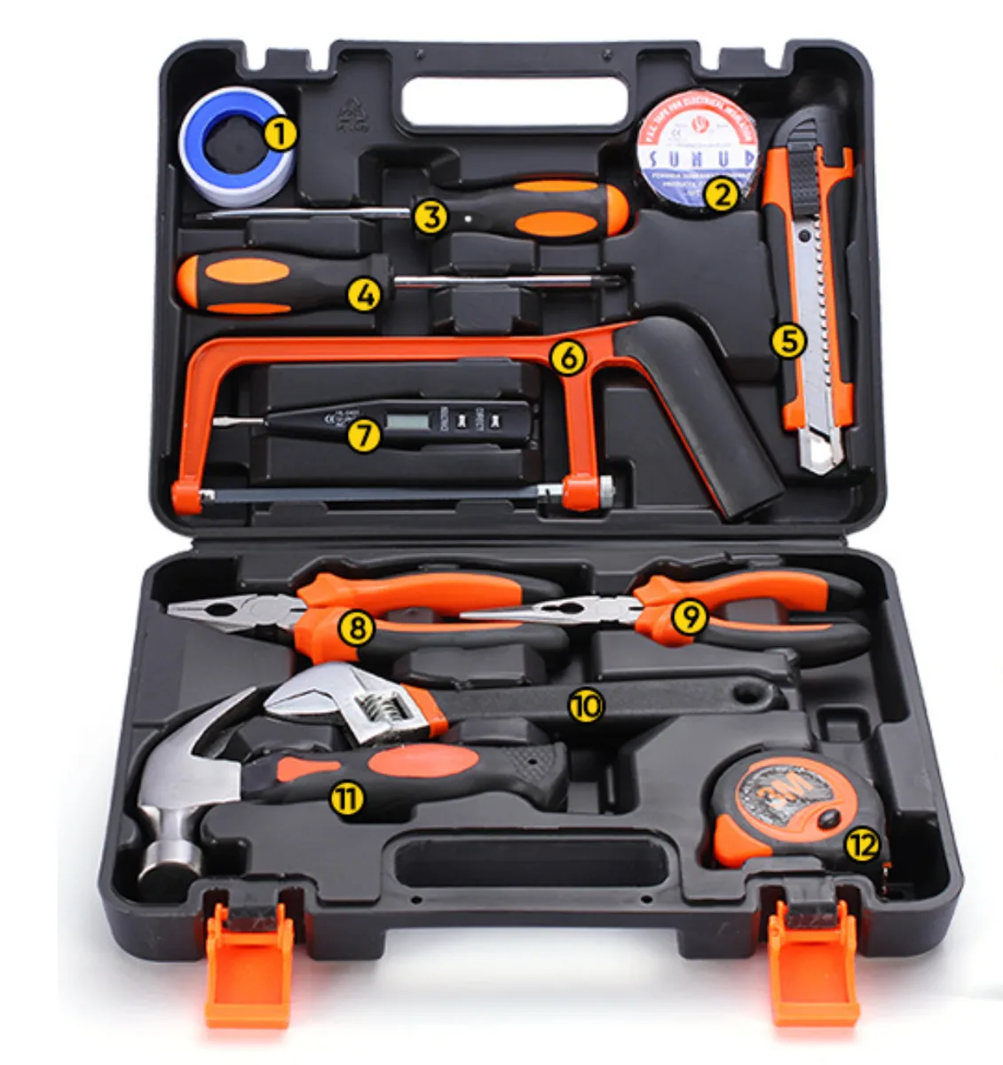 Retail Household Gift Tool Set Toolbox Woodworkers Manual Repair Combination Kit Home Use Box End Wrenches Wholesale image 5
