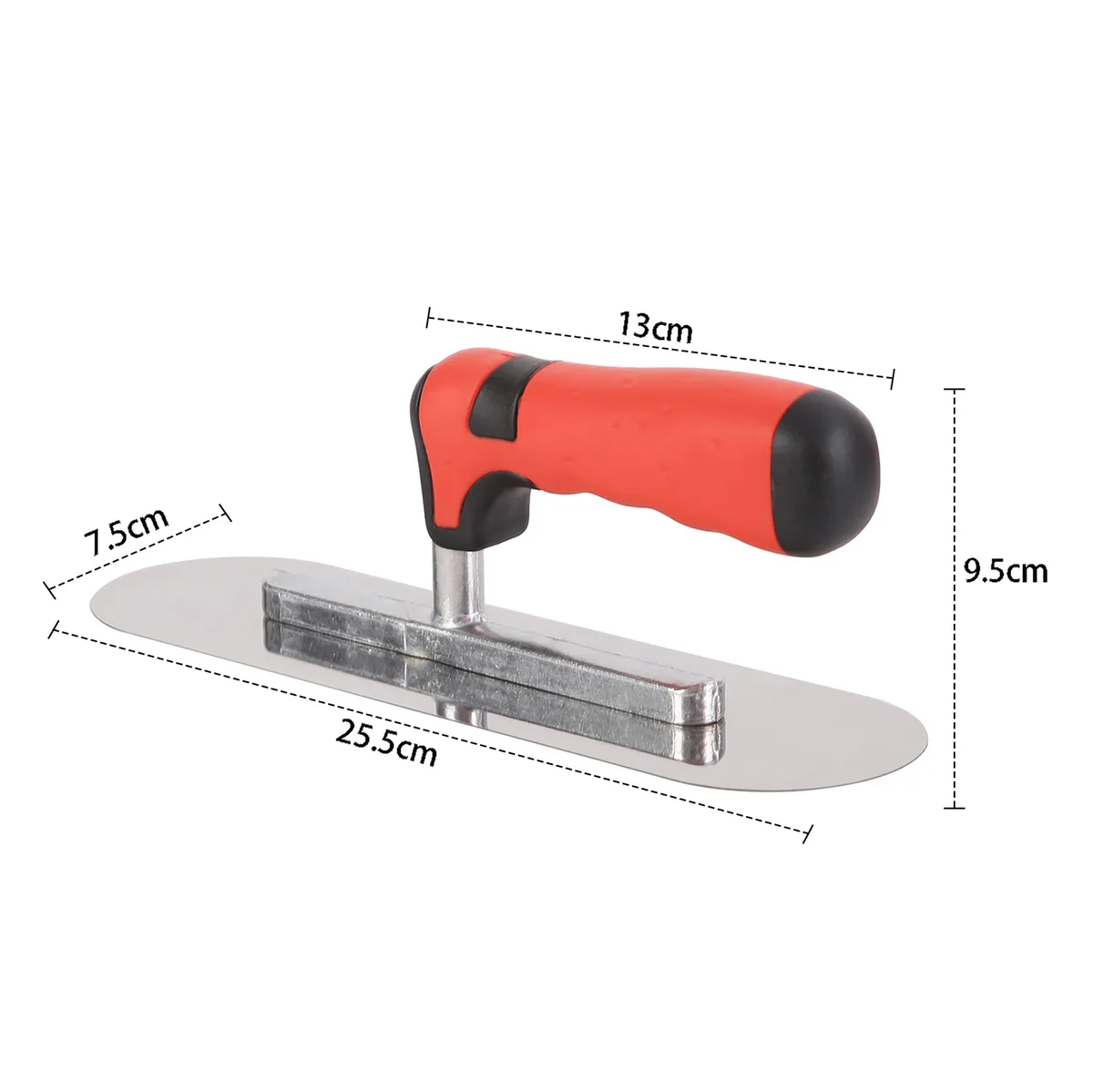 Round-head Stainless Steel Trowel Model 1160S 280x100mm Blade Nail-Free Wall-Smoothing Plastering Knife for Putty Scraping image 6
