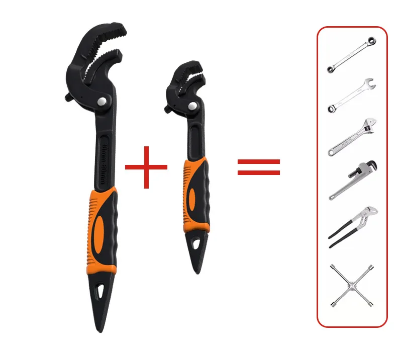 Self-locking Adjustable Chrome Vanadium Steel Large-Opening Universal Pipe Wrench Multi-Purpose Tool image 3