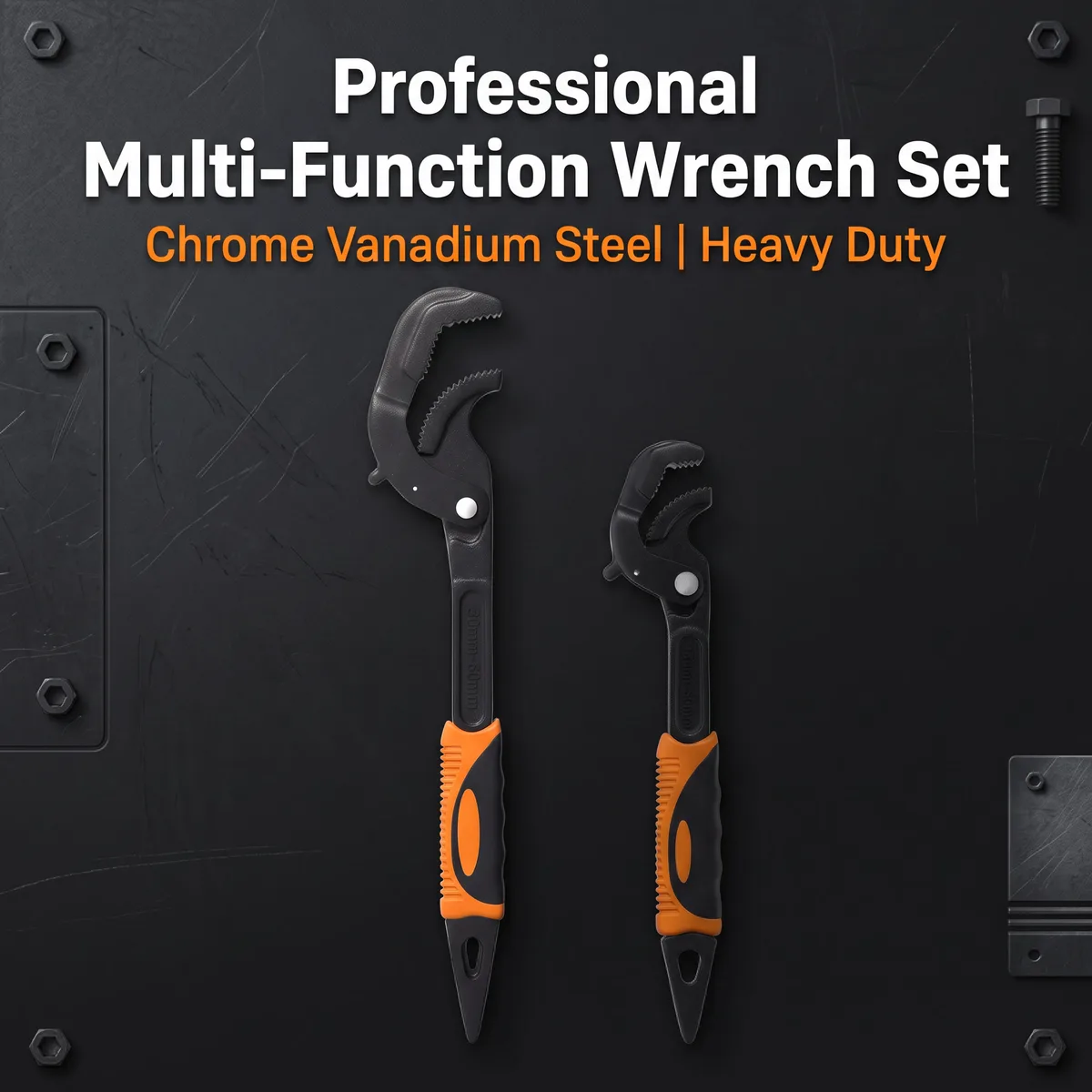 Self-locking Adjustable Chrome Vanadium Steel Large-Opening Universal Pipe Wrench Multi-Purpose Tool image 4
