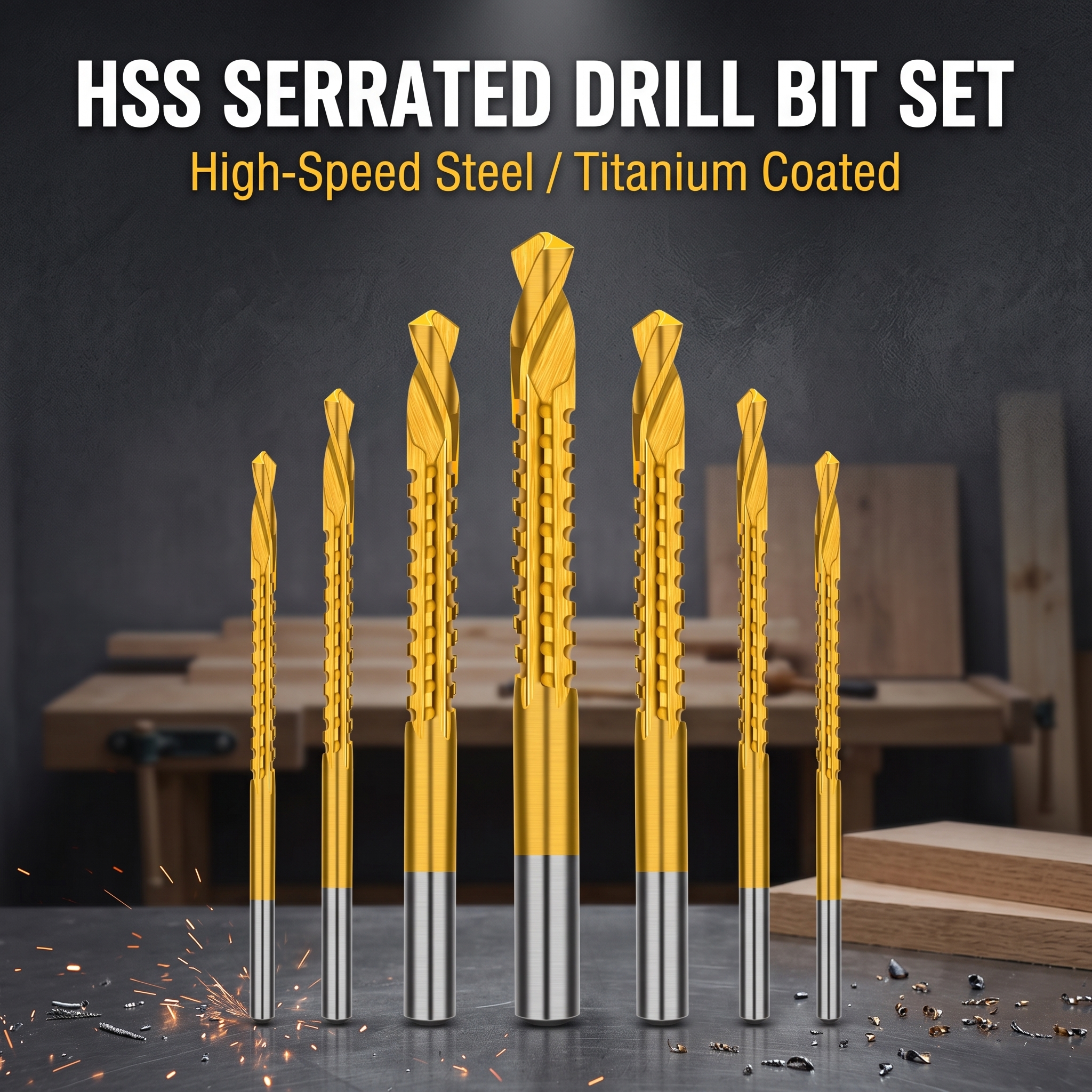 Serrated Twist Drill Household Metal Woodworking Reaming Grooving Multifunction Hand Drill Bit 3mm-8mm China Titanized Model image 3
