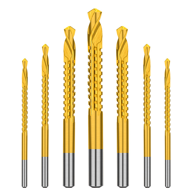 Serrated Twist Drill Household Metal Woodworking Reaming Grooving Multifunction Hand Drill Bit 3mm-8mm China Titanized Model