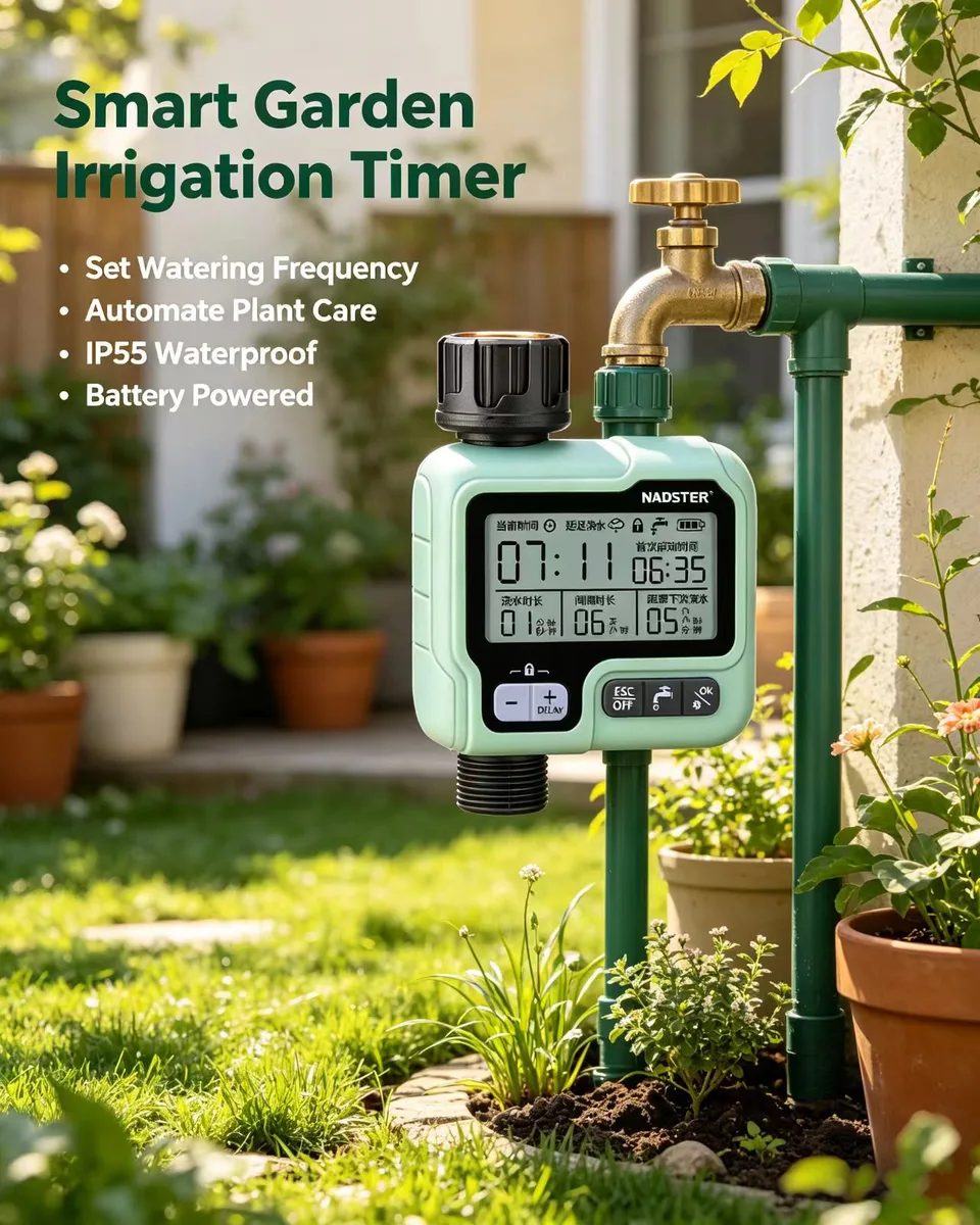 Smart Garden Automatic Watering Device Digital Timer Irrigation System Outdoor Household Auto Watering ABS HCT-322 Agricultural image 5