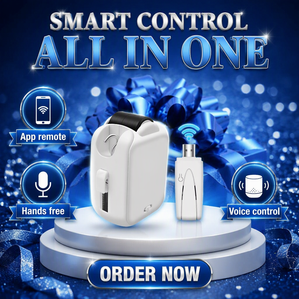 Smart Home Electric Curtain Assistant No-Track Design Smart Tuya & AI Voice Control App-Controlled Automatic Curtain Companion image 3