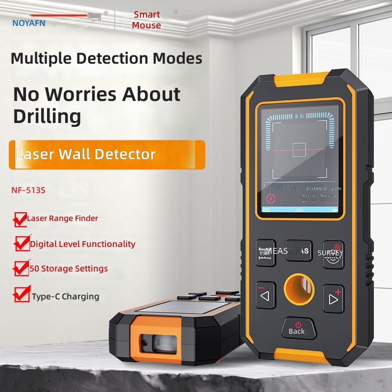Smart Mouse NF-513S Wall Detector Pipeline and Rebar Metal & Wood Locator Scanner In-Wall Wire and Concealed Line Detector image 3