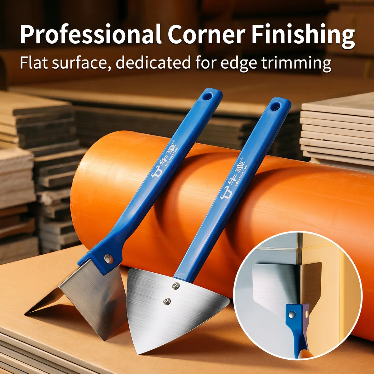 Stainless Steel Corner Scraper with Right-Angle Thickened Blade for Interior/Exterior Wall Decoration Inner Angle Knife image 3