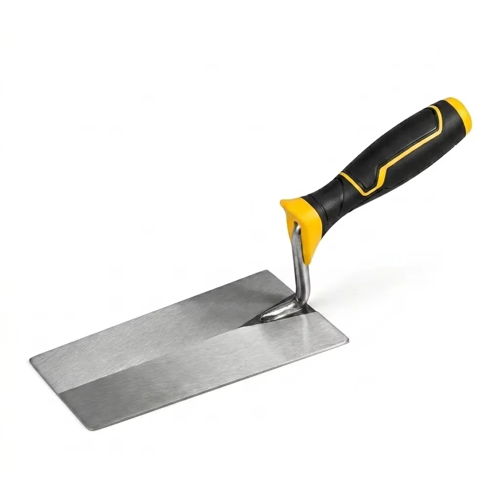 Stainless Steel Flat Finishing Trowel 10.9x4.4in Ergonomic Handle with Anti-Slip Texture DIY for Concrete Plaster Tile Work image 2