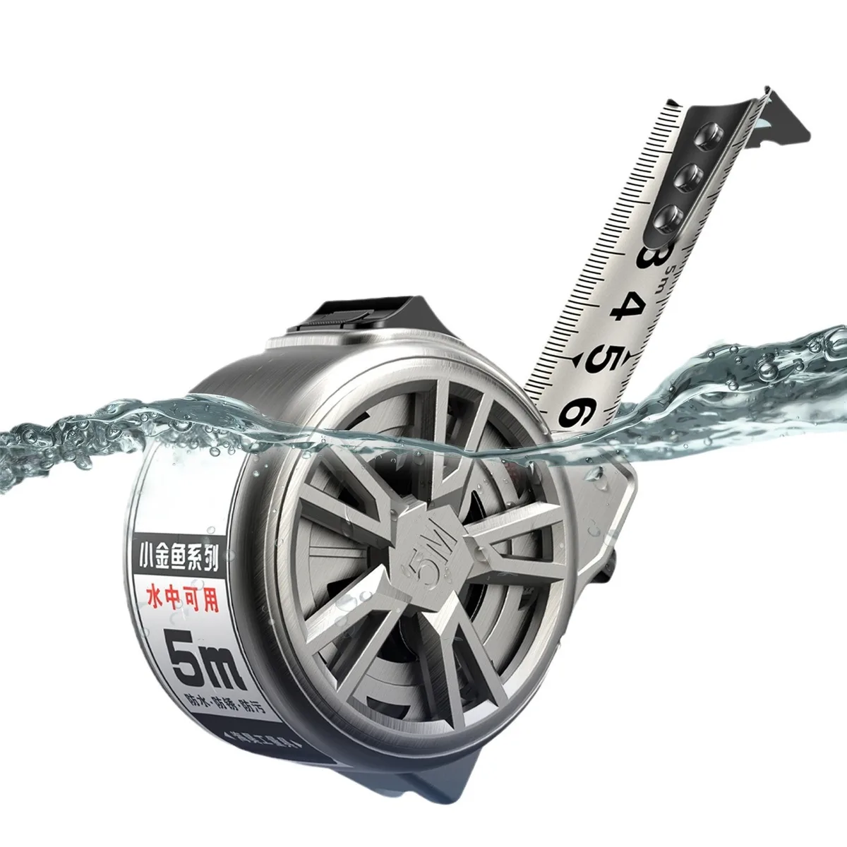 Stainless Steel Hollow Self-winding Tape Measure 5m 25mm Waterproof Wear-resistant Rust-proof High-precision Thickened image 2
