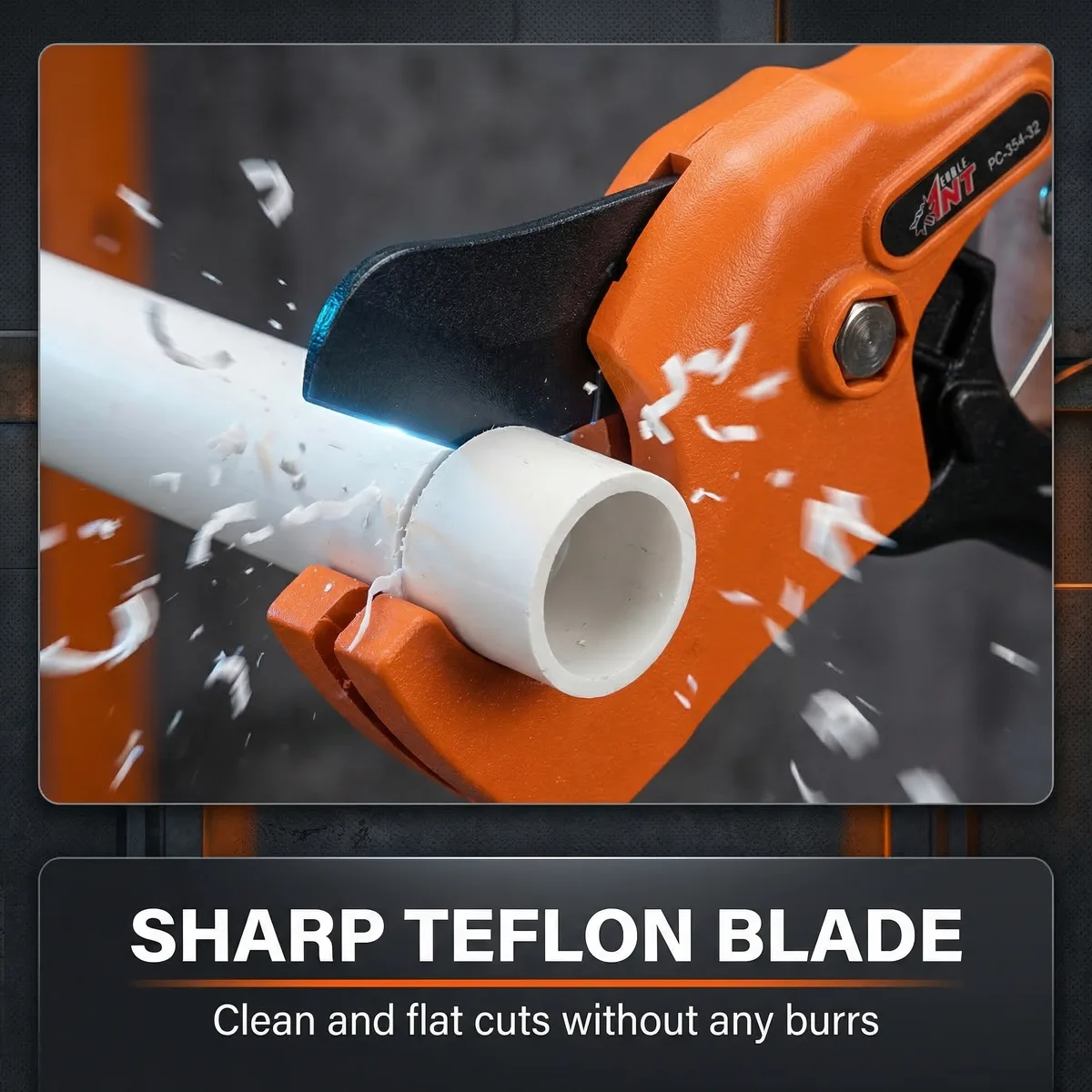 STARLINE Clamp-On Pipe Cutter Die-Cast Aluminium Handle Body 65Mn Blade HRC 55 Quick-Change Design for Efficient Cutting image 4