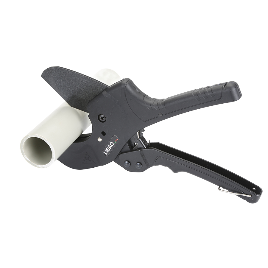 STARLINE Heavy-Duty Industrial/DIY Grade Ratcheting Clamp-On PVC Pipe Cutter with 1-1/4" Capacity for Multi-Use PVC & PEX Pipes