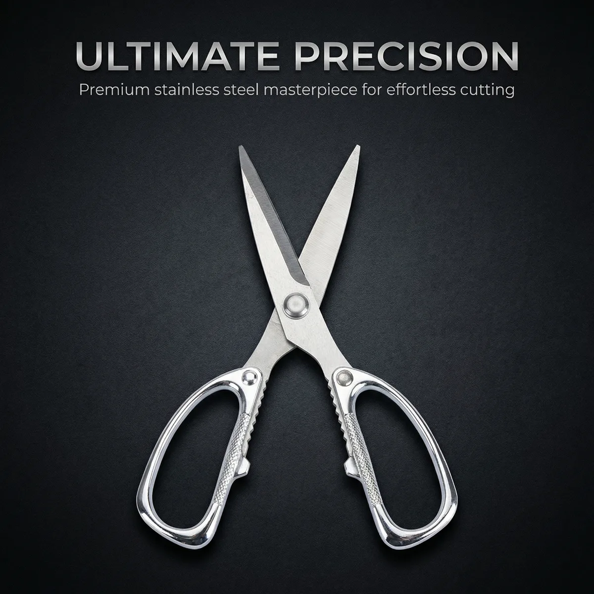 Starline Heavy Duty Multifunction Stainless Steel Kitchen Shears Smooth Edge DIY Grade Laser Scissor Tool Meat Herb Food Sharp image 3