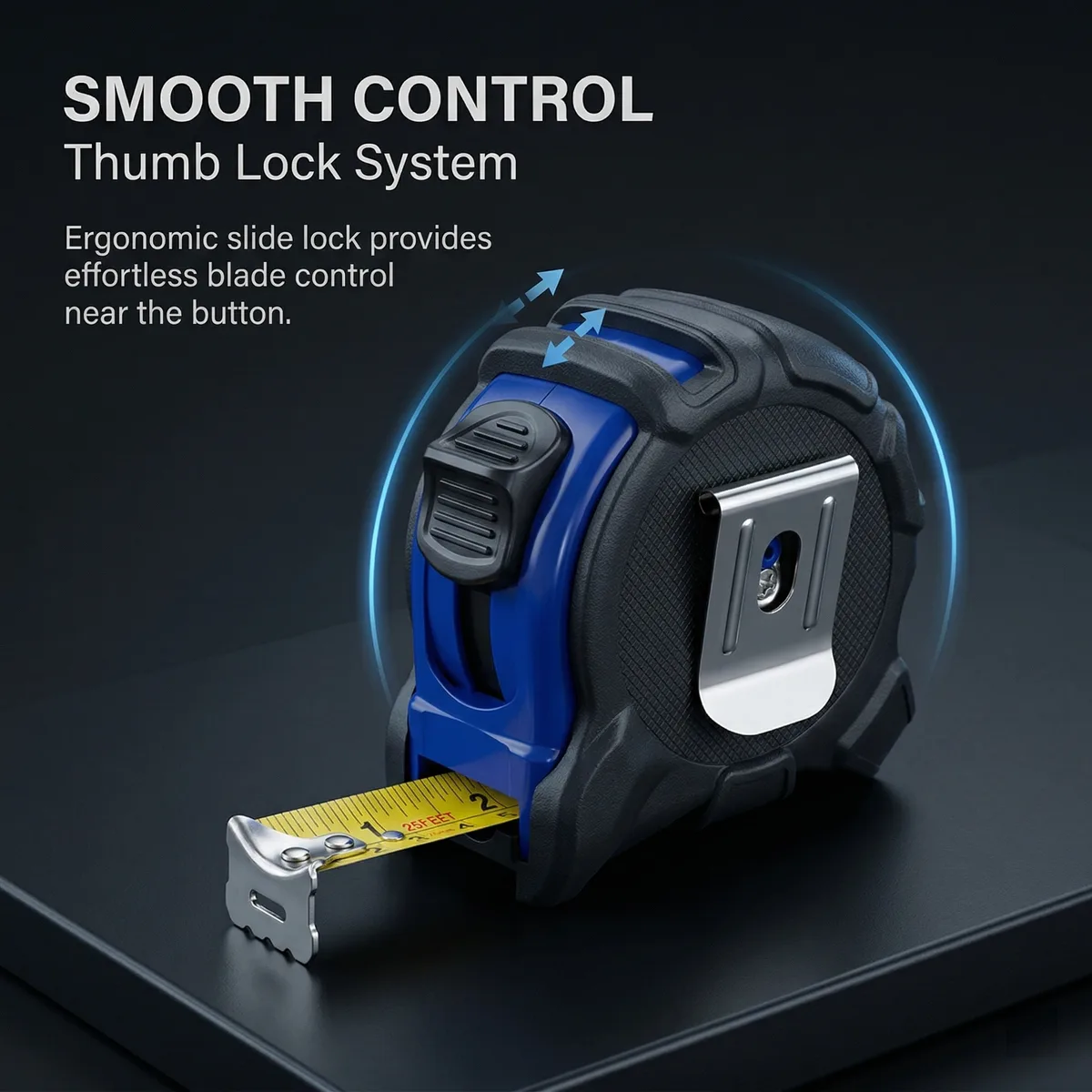 Starline High Precision Self Lock Dual Color ABS Case Matte Wear Resistant Metric Imperial Stainless Steel Tape Measure image 4