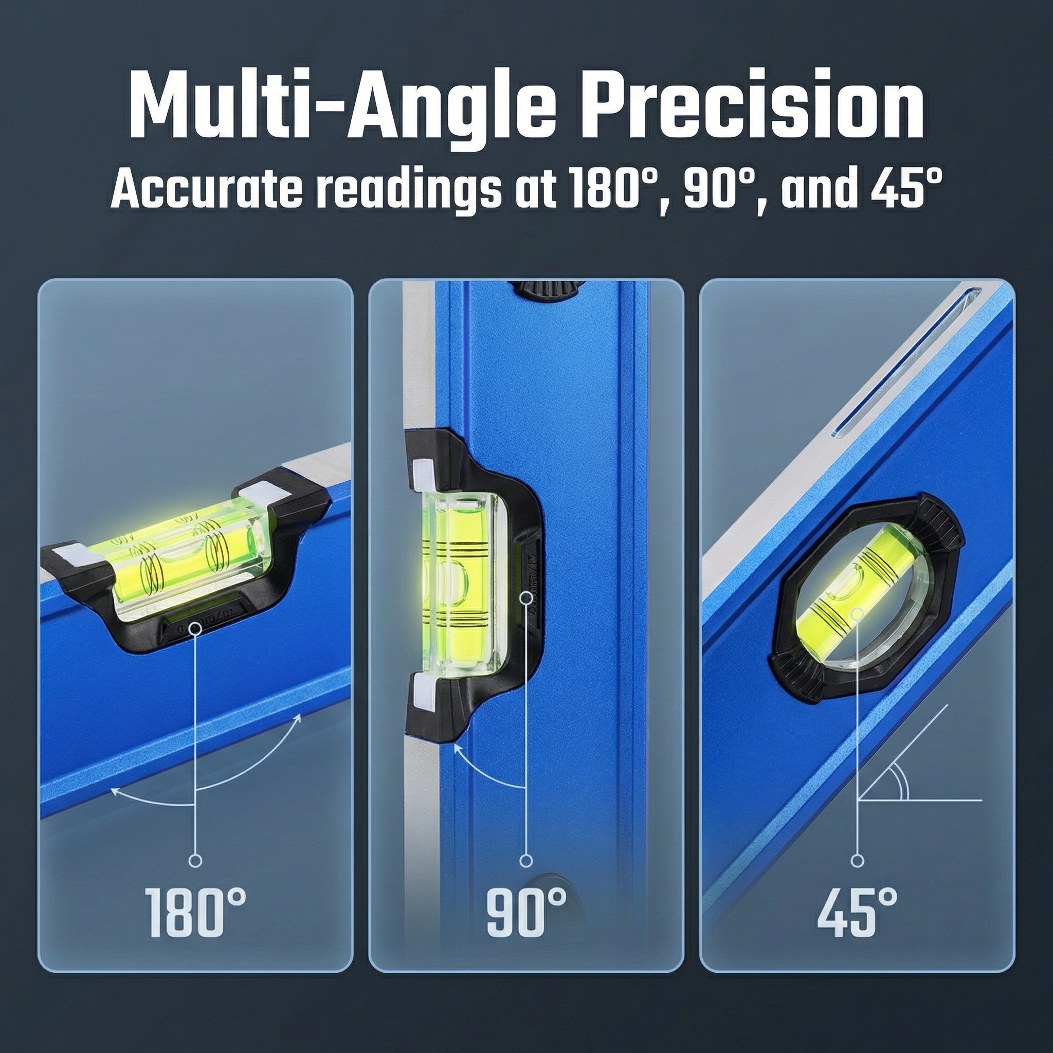 Starline Industrial-Grade IORI 400mm Spirit Level 0.5mm Accuracy 4-Point Magnet 45 Emission Angle Tile Thickness 0.5mm image 3