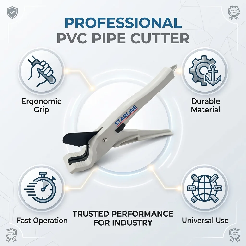 STARLINE Industrial Grade Stainless Steel Manual Rotary PPR/PVC Pipe Cutter Scissors with Warranty image 4