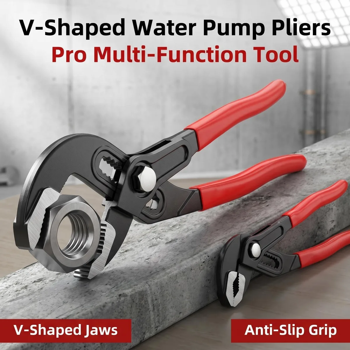 STARLINE Multifunctional Chrome Vanadium Steel DIY Water Pump Pliers Fast Large Opening 7/10/12 Inch Adjustable Household Pipe image 3