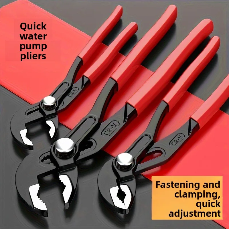 STARLINE Multifunctional Chrome Vanadium Steel DIY Water Pump Pliers Fast Large Opening 7/10/12 Inch Adjustable Household Pipe image 7