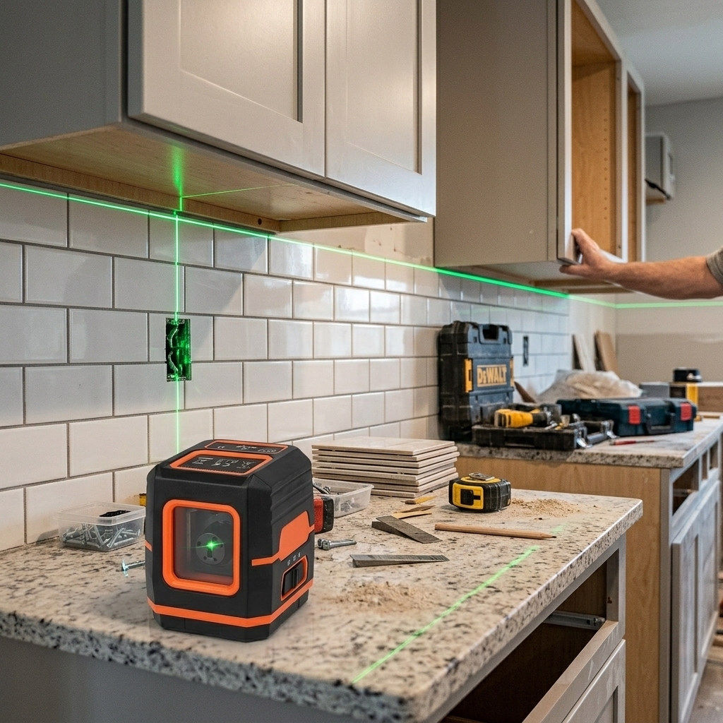 Starline Professional Industrial DIY 3D Laser Level 16 Self-Leveling Cross Line Vertical Horizontal Green Light Pointer 50m DC image 3