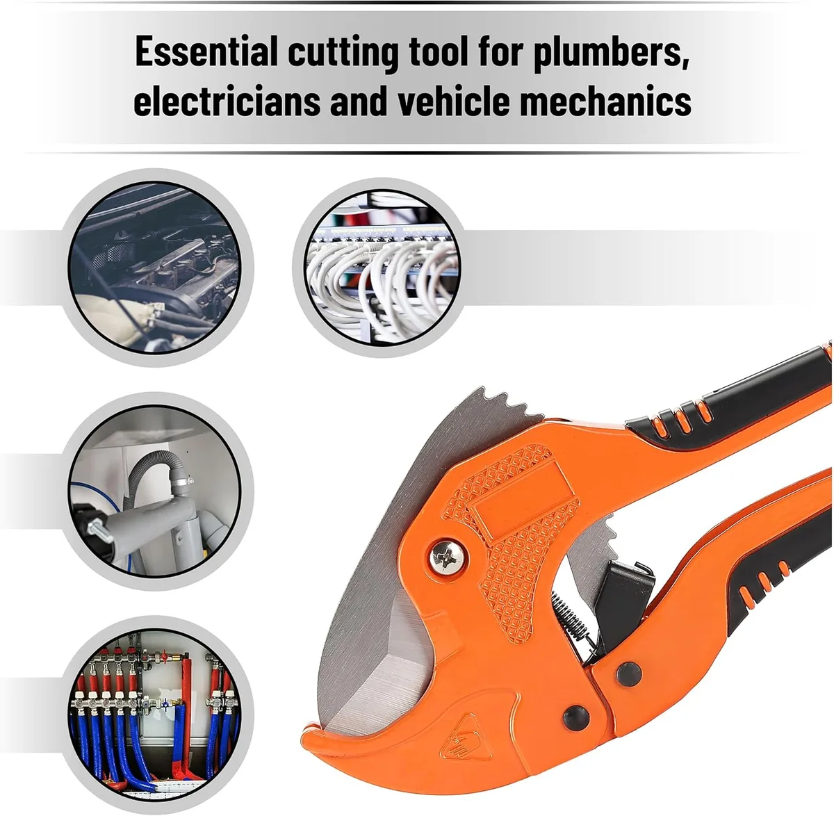 Ratcheting Clamp On Pvc Pipe Cutter with 14 Capacity image 7