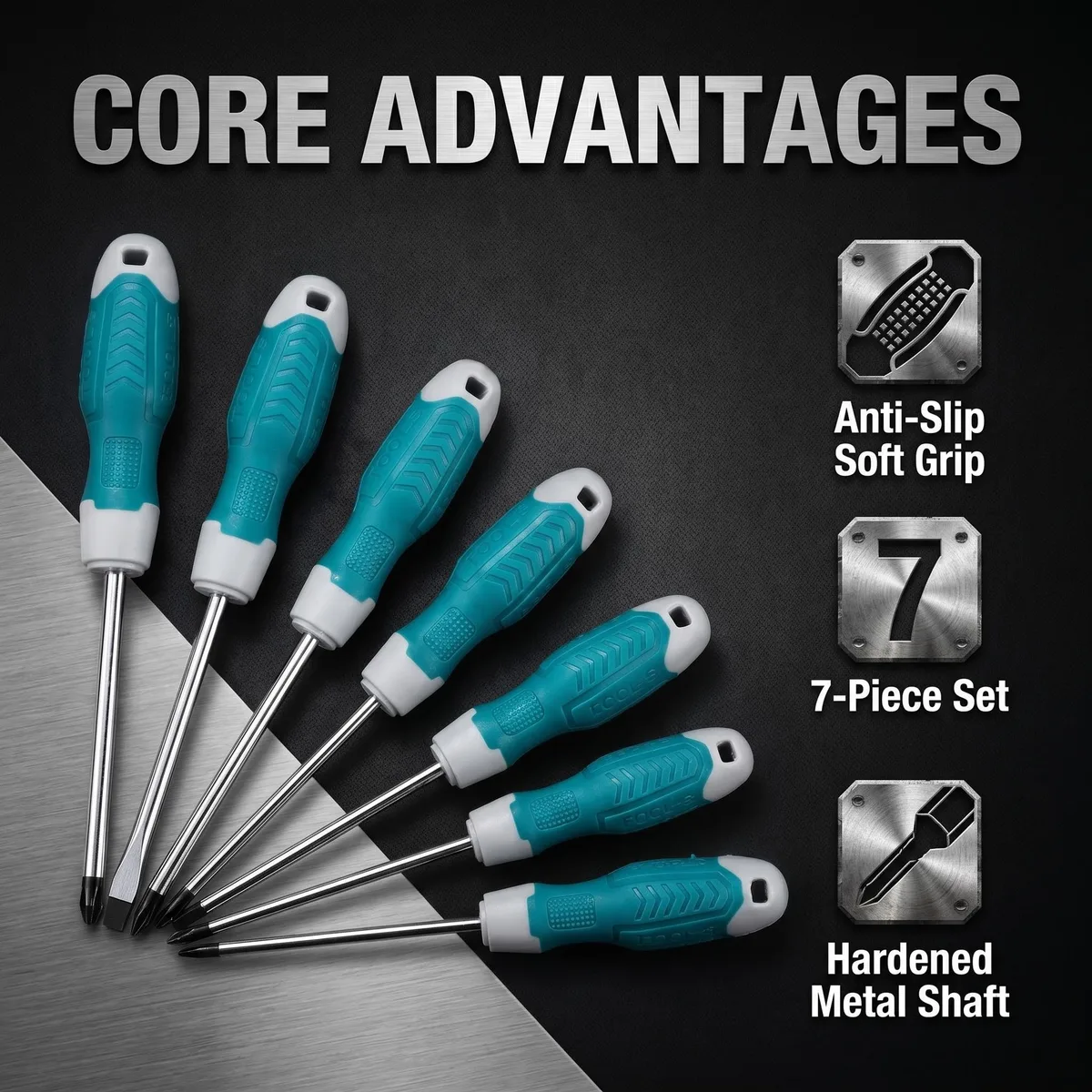 Starline STL-07 Magnetic DIY Industrial Corrosion-resistant 7pcs Acetate Handle Screwdriver Set Customizable OEM Support 1 Year image 6