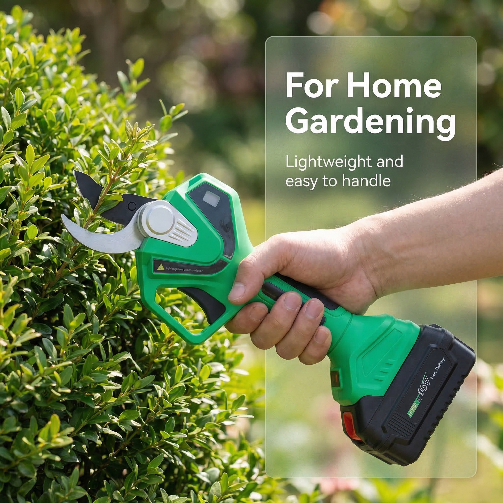 STARLINE STL-RTC25A Upgraded Electric Pruning Shears 1.4" Cutting Diameter Cordless LCD Display Brushless Motor 2000mAh*2 Ball image 6