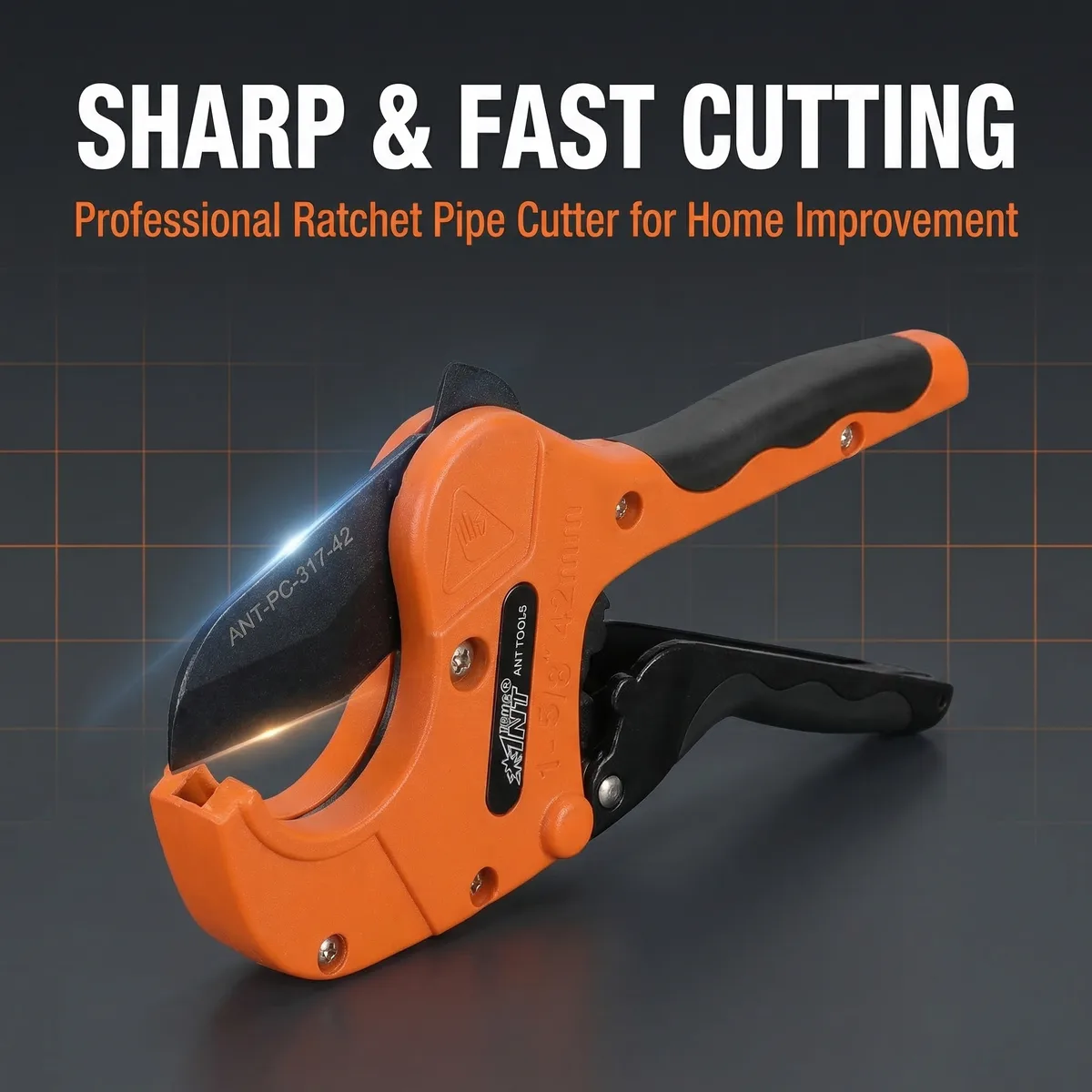 STARLINE STL-RTC317A Clamp-On Pipe Cutter Die-Cast Aluminum Handle Body Powder Coating 65Mn Coated Blade HRC 55 Hardness image 3