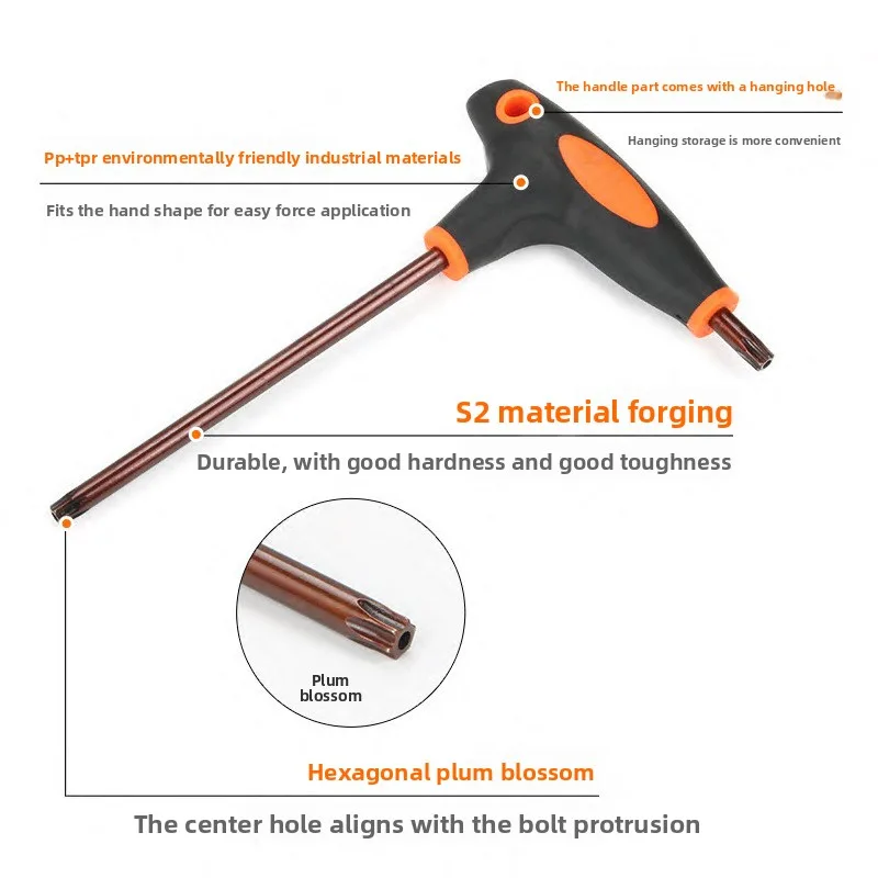Starline T-Handle Torx Key Set S2 Steel Industrial Grade Anti-slip Hex Allen Key image 4